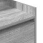 Preview: Nachttische mit 2 Schubladen 2 Stk. Grau Sonoma 38x34x80 cm