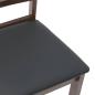 Preview: Esszimmerstühle mit Kissen 2 Stk. Braun Massivholz Gummibaum