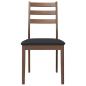 Preview: Esszimmerstühle mit Kissen 2 Stk. Braun Massivholz Gummibaum