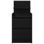 Preview: Nachttisch mit 2 Schubladen Schwarz 38x34x80 cm