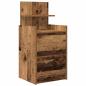 Preview: Nachttisch mit 2 Schubladen Altholz-Optik 38x34x80 cm