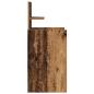 Preview: Nachttisch mit 2 Schubladen Altholz-Optik 38x34x80 cm