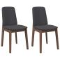 Preview: Esszimmerstühle mit Kissen 2 Stk. Braun Massivholz Gummibaum