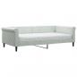 Preview: Tagesbett mit Matratze Hellgrau 100x200 cm Samt