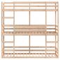 Preview: Dreifach-Etagenbett 90x200 cm Massivholz Kiefer