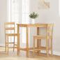 Preview: Barhocker 2 Stk. Natur Massivholz Gummibaum