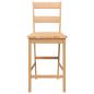 Preview: Barhocker 2 Stk. Natur Massivholz Gummibaum