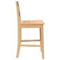 Preview: Barhocker 2 Stk. Natur Massivholz Gummibaum