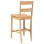 Preview: Barhocker 2 Stk. Natur Massivholz Gummibaum