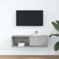 Preview: TV-Schrank Betongrau 80x31x25,5 cm Holzwerkstoff