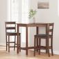 Preview: Barhocker mit Kissen 2 Stk. Braun Massivholz Gummibaum