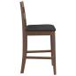 Preview: Barhocker mit Kissen 2 Stk. Braun Massivholz Gummibaum