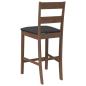Preview: Barhocker mit Kissen 2 Stk. Braun Massivholz Gummibaum