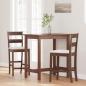 Preview: Barhocker mit Kissen 2 Stk. Braun Massivholz Gummibaum