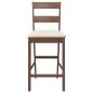 Preview: Barhocker mit Kissen 2 Stk. Braun Massivholz Gummibaum