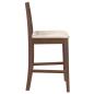 Preview: Barhocker mit Kissen 2 Stk. Braun Massivholz Gummibaum