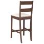 Preview: Barhocker mit Kissen 2 Stk. Braun Massivholz Gummibaum