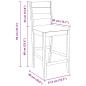 Preview: Barhocker mit Kissen 2 Stk. Braun Massivholz Gummibaum