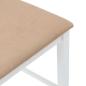 Preview: Barhocker mit Kissen 2 Stk. Weiß Massivholz Gummibaum