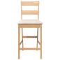 Preview: Barhocker mit Kissen 2 Stk. Natur Massivholz Gummibaum