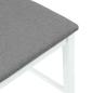 Preview: Barhocker mit Kissen 2 Stk. Weiß Massivholz Gummibaum