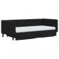 Preview: Tagesbett Ausziehbar mit Schubladen Schwarz 90x190 cm Samt