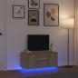 Preview: ARDEBO.de - TV-Schrank mit LED-Leuchten Sonoma-Eiche 100x41x50 cm