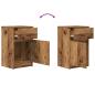 Preview: Nachttische 2 Stk. Altholz-Optik 39x35x65 cm Holzwerkstoff