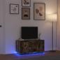 Preview: ARDEBO.de - TV-Schrank mit LED-Leuchten Räuchereiche 100x41x50 cm
