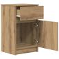 Preview: Nachttische 2 Stk. Artisan-Eiche 39x35x65 cm Holzwerkstoff