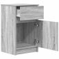Preview: Nachttisch Grau Sonoma 39x35x65 cm Holzwerkstoff