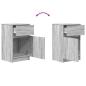 Preview: Nachttisch Grau Sonoma 39x35x65 cm Holzwerkstoff