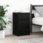 Preview: ARDEBO.de - Nachttische 2 Stk. Schwarz 39x35x65 cm Holzwerkstoff
