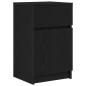 Preview: Nachttische 2 Stk. Schwarz 39x35x65 cm Holzwerkstoff