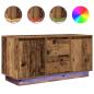 Preview: TV-Schrank mit LED-Leuchten Altholz-Optik 100x41x50 cm