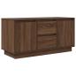 Preview: TV-Schrank mit LED-Leuchten Braun Eichen-Optik 100x41x50 cm