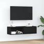 Preview: ARDEBO.de - TV-Schrank Schwarz Eichen-Optik 100x31x25,5 cm Holzwerkstoff