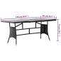 Preview: Gartentisch Schwarz 170x80x74 cm Poly Rattan
