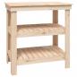 Preview: Werkbank 78,5x50x80 cm Massivholz Kiefer