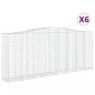Preview: Gabionen mit Hochbogen 6 Stk. 400x50x160/180cm Verzinktes Eisen
