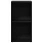 Preview: LP-Aufbewahrungsbox Schwarz Eichen-Optik 71x34x36cm