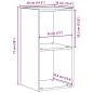 Preview: LP-Aufbewahrungsbox Schwarz Eichen-Optik 71x34x36cm