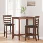 Preview: Barhocker mit Kissen 2 Stk. Braun Massivholz Gummibaum
