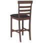 Preview: Barhocker mit Kissen 2 Stk. Braun Massivholz Gummibaum