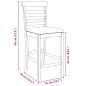 Preview: Barhocker mit Kissen 2 Stk. Braun Massivholz Gummibaum