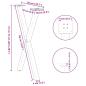 Preview: Esstischbeine X-Form 2 Stk. Anthrazit 50x(72-73) cm Stahl