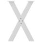 Preview: Esstischbeine X-Form 2 Stk. Weiß 60x(72-73) cm Stahl