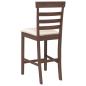 Preview: Barhocker mit Kissen 2 Stk. Braun Massivholz Gummibaum