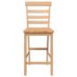 Preview: Barhocker 2 Stk. Natur Massivholz Gummibaum