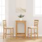 Preview: ARDEBO.de - Barhocker mit Kissen 2 Stk. Natur Massivholz Gummibaum